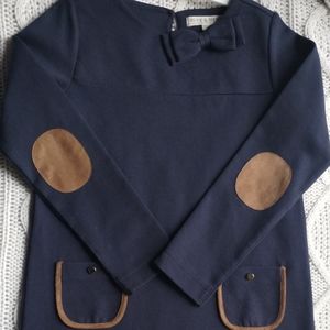 Girls navy blue preppy dress like new